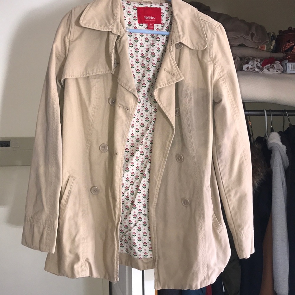 Cream pea coat size medium